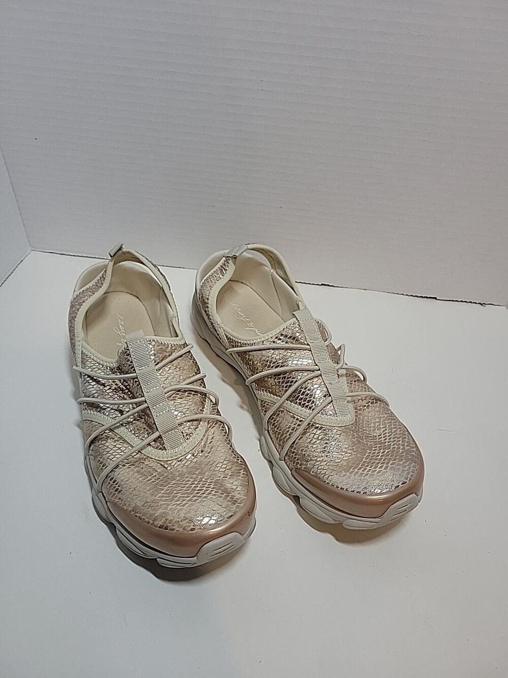 EASY SPIRIT Women's Relenie Slingback Comfort Shoes TEDO Metallic Rose /Gold 9